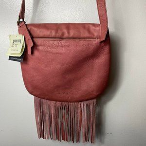 Lucky Brand Crossbody Purse Rose Pink 100% Genuine Leather Style LB2771 NWT
